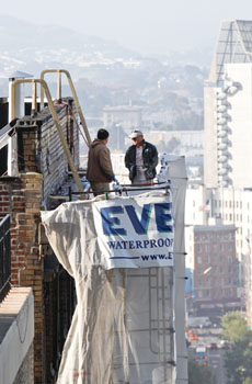 Workers on Nob Hill, SF