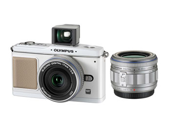 Olympus E-P1 with 17mm lens and Viewfinder
