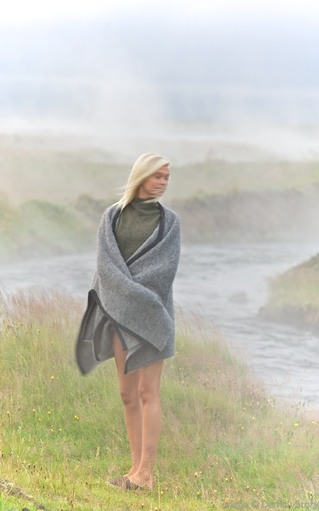 Woman in Mist - Iceland