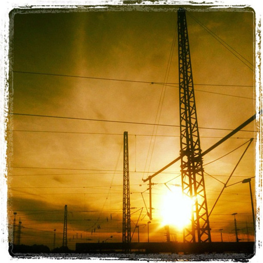 Power Lines - Setting Sun