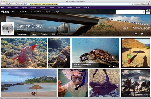 Ugly Purple Yahoo Nav Bar on Top of Flickr
