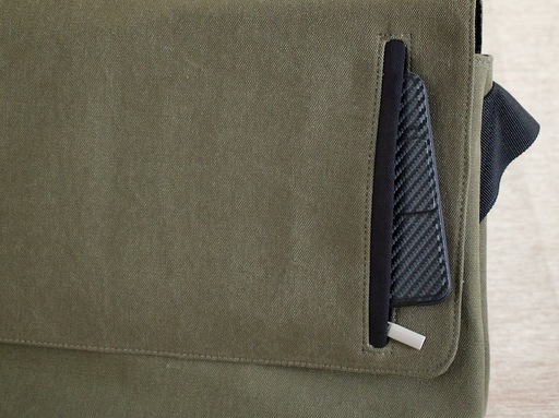 iPad mini in flap pocket